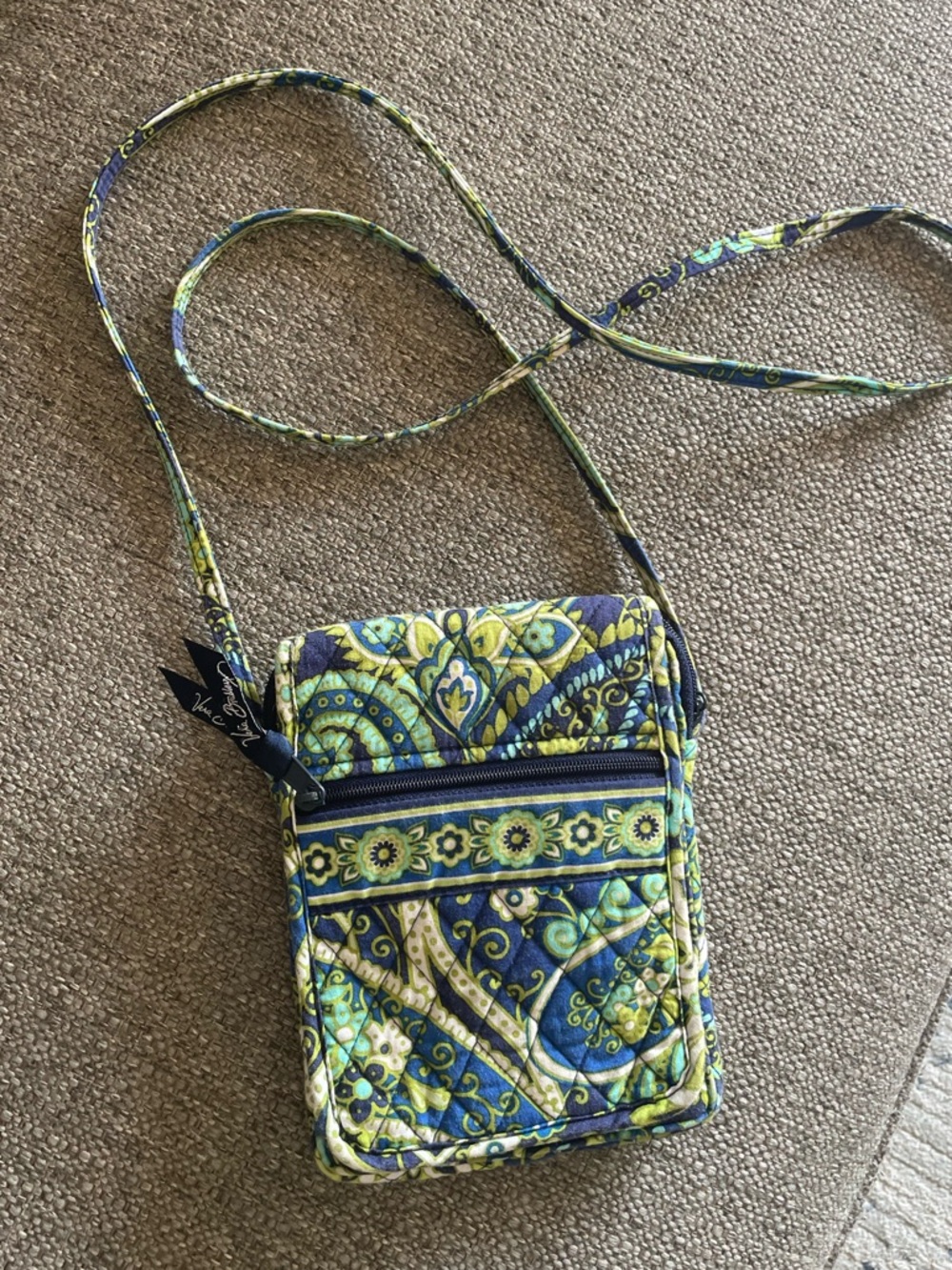 Vera Bradley Blue & Green Quilted Crossbody
